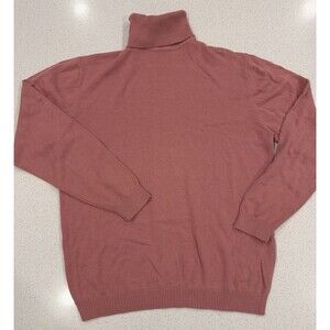 Lavane New York Men's 501T Turtleneck Pullover Slim Fit Long Sleeve Dust Rose L